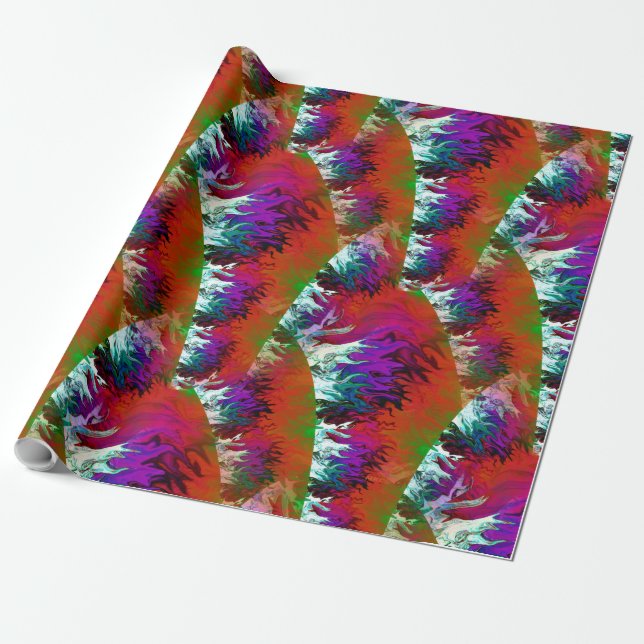 Wind blown trees..... wrapping paper (Unrolled)