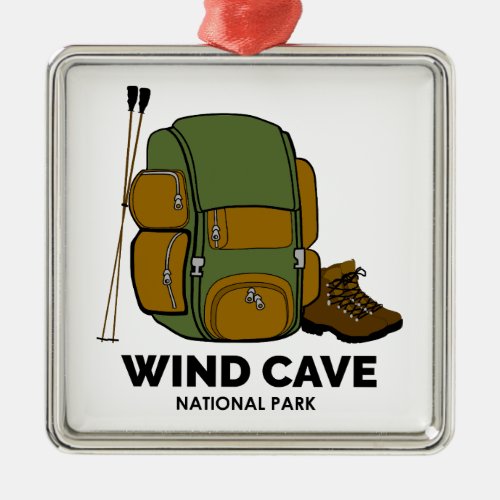 Wind Cave National Park Backpack Metal Ornament