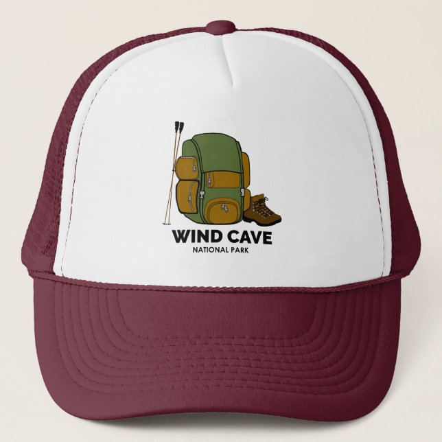 Wind Cave National Park Backpack Trucker Hat (Front)