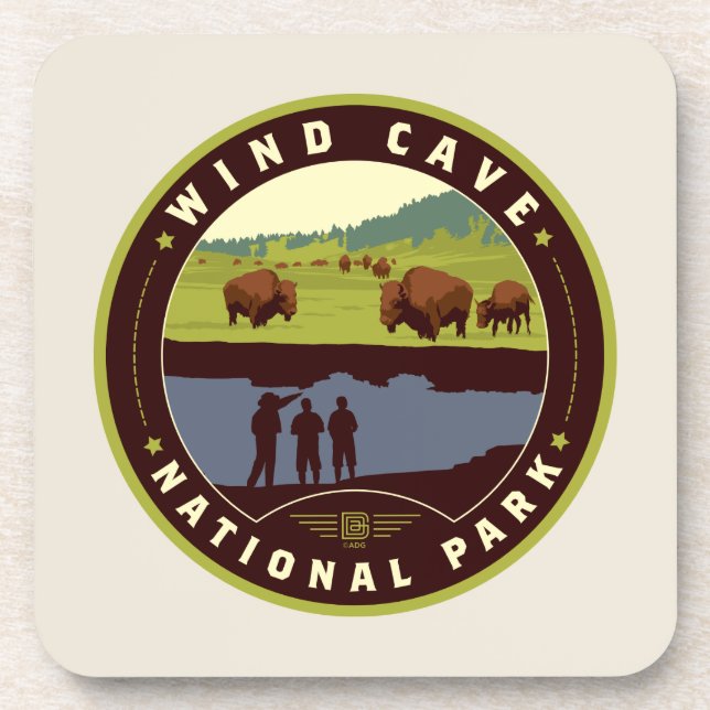 Wind Cave National Park Beverage Coaster (Front)