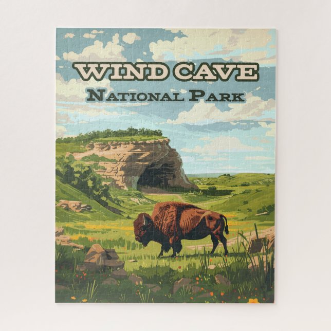 Wind Cave National Park Bison South Dakota Jigsaw Puzzle (Vertical)
