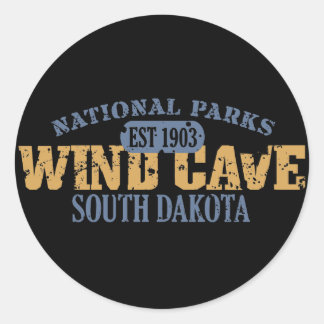 Wind Cave National Park Classic Round Sticker