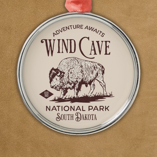 Wind Cave National Park - Hiking Lovers Gift Metal Ornament (Creator Uploaded)