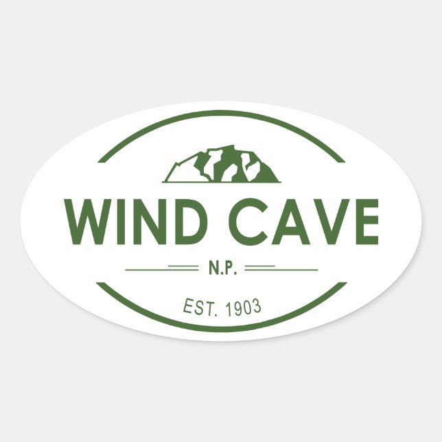 Wind Cave National Park Oval Sticker (Front)