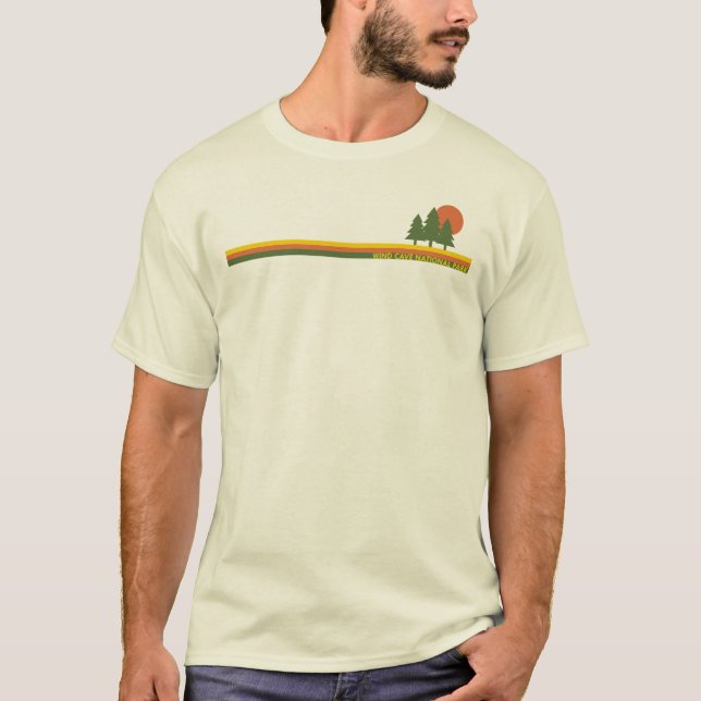 Wind Cave National Park Pine Trees Sun T-Shirt (Front)