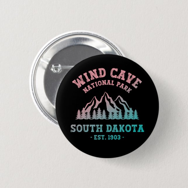 Wind Cave National Park South Dakota Button (Front & Back)
