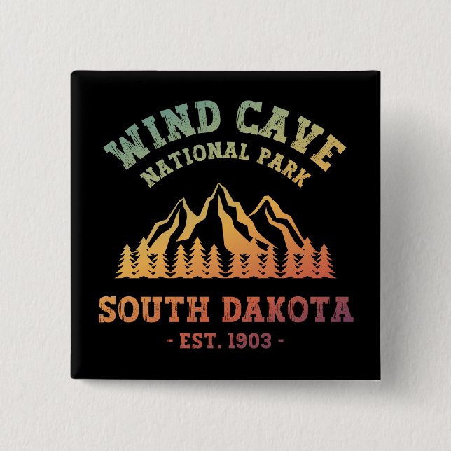Wind Cave National Park South Dakota Button (Front)