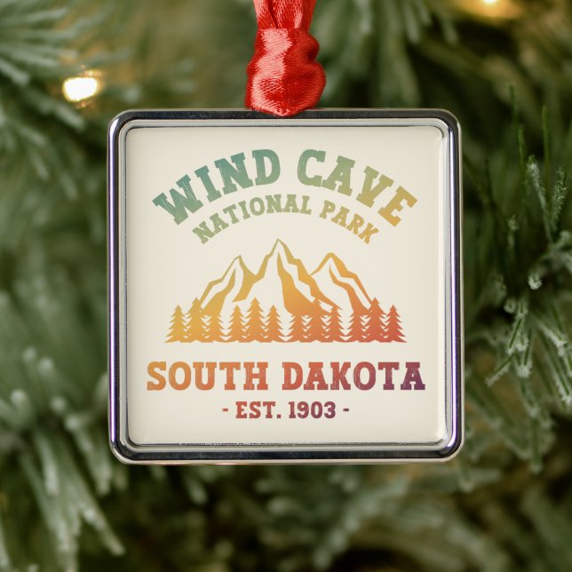 Wind Cave National Park South Dakota Metal Ornament (Tree)