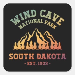 Wind Cave National Park South Dakota Square Sticker