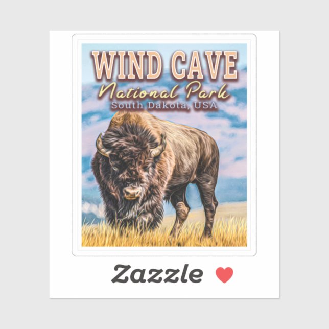 WIND CAVE NATIONAL PARK - SOUTH DAKOTA USA STICKER (Sheet)