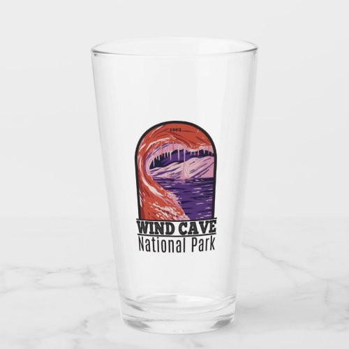 Wind Cave National Park South Dakota Vintage  Glass