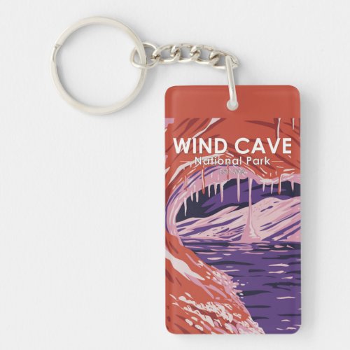 Wind Cave National Park South Dakota Vintage Keychain