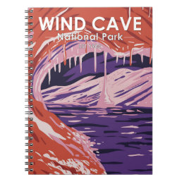 Wind Cave National Park South Dakota Vintage Notebook