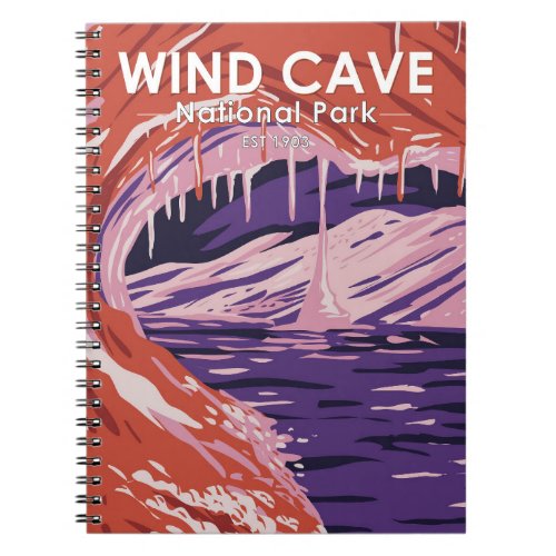 Wind Cave National Park South Dakota Vintage Notebook