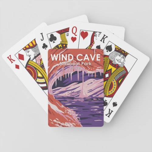Wind Cave National Park South Dakota Vintage  Playing Cards