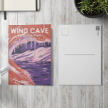 Wind Cave National Park South Dakota Vintage Postcard<br><div class="desc">Wind Cave vector artwork design. The cave is recognized as the densest cave system in the world.</div>