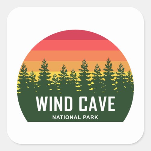 Wind Cave National Park Square Sticker
