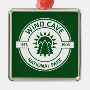 Wind Cave National Park Sun Trees Metal Ornament