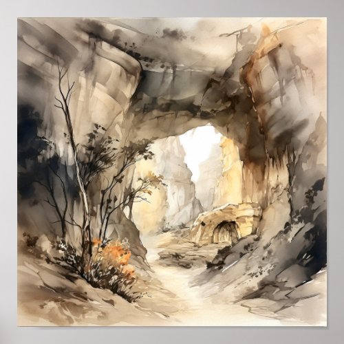 Wind Cave National Park Watercolor Art Print 