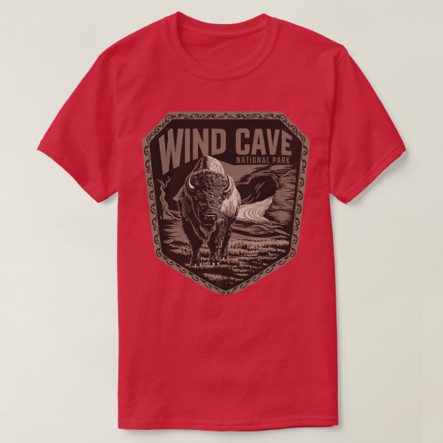 Wind Cave National Parks bison T-Shirt (Design Front)