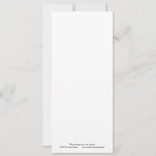 Wind changes me sculpture flat card (Back)