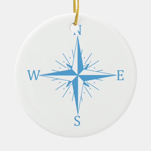 Wind compass ceramic ornament (Front)