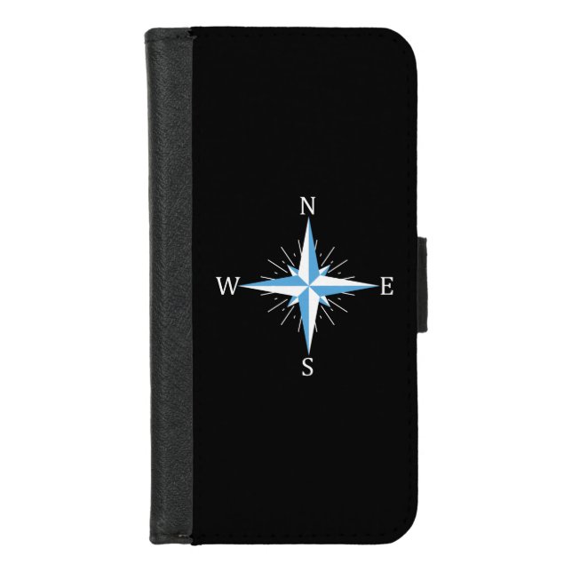 Wind compass iPhone wallet case (Front)