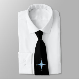 Wind compass neck tie