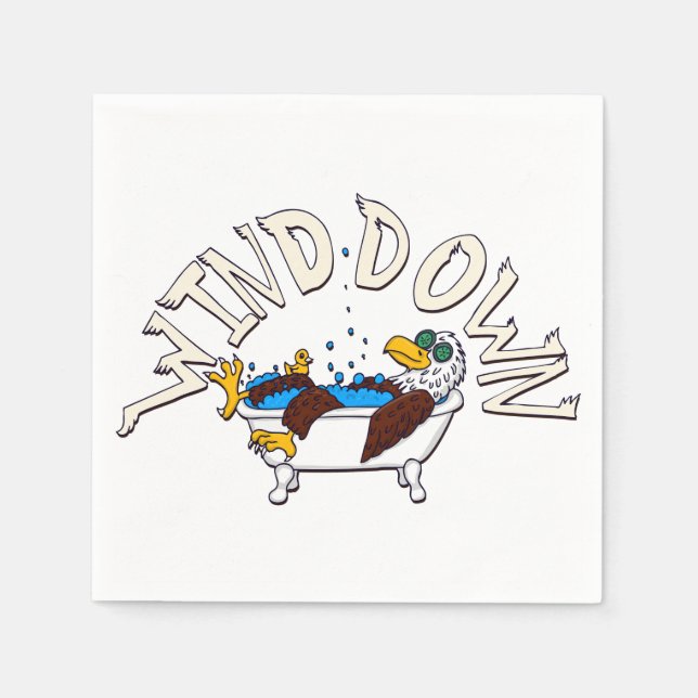 Wind Down Eagle Napkins (Front)