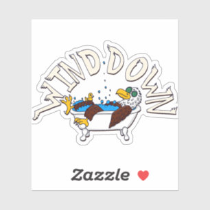 Wind Down Eagle Sticker