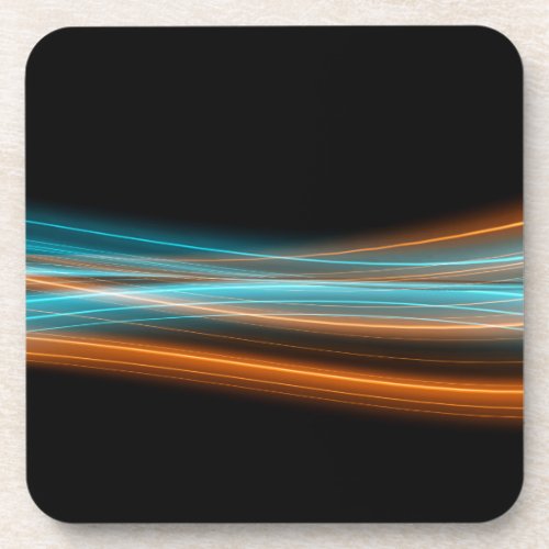 Wind Energy Abstract with Clean Power Beverage Coaster
