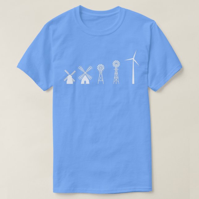 wind energy evolution windmill 1 T-Shirt (Design Front)