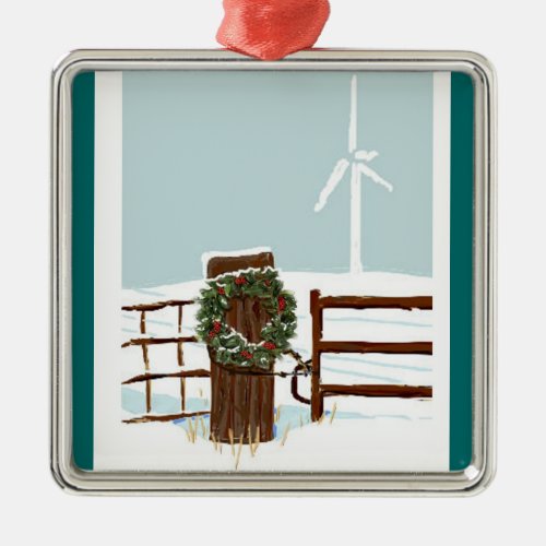 Wind farm Christmas Ornament