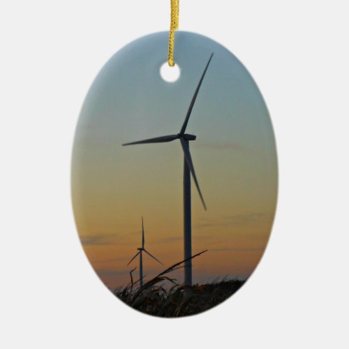 Wind Farm Holiday 2012 Ceramic Ornament