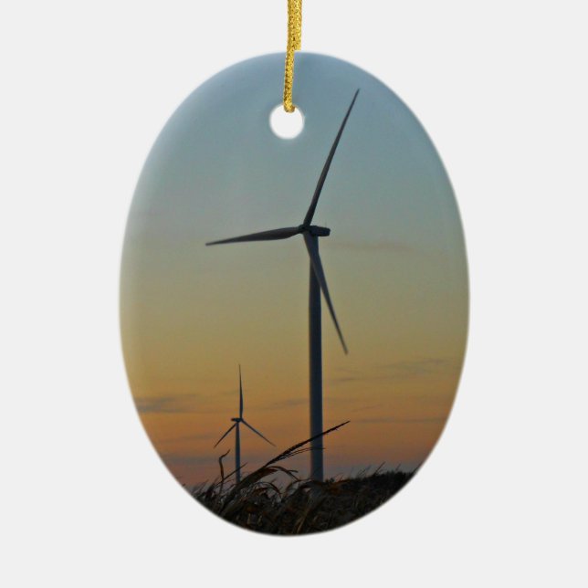 Wind Farm Holiday 2012 Ceramic Ornament (Front)