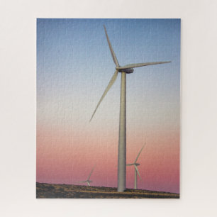Wind Farm Wind Energy at Dusk Jigsaw Puzzle