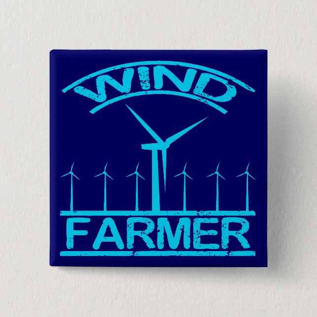 Wind Farmer Pinback Button (Front)