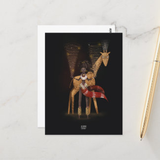 WIND FLOWS GIRAFFE by Alexandra Dikaia Postcard