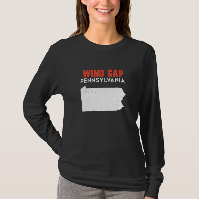 Wind Gap Pennsylvania USA State America Travel T-Shirt (Front)