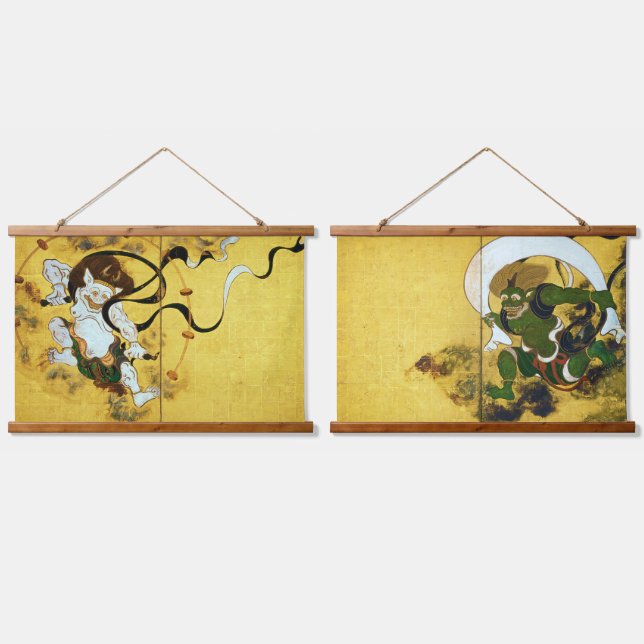 Wind god and Thunder god, Tawaraya Sotatsu Hanging Tapestry (Double)