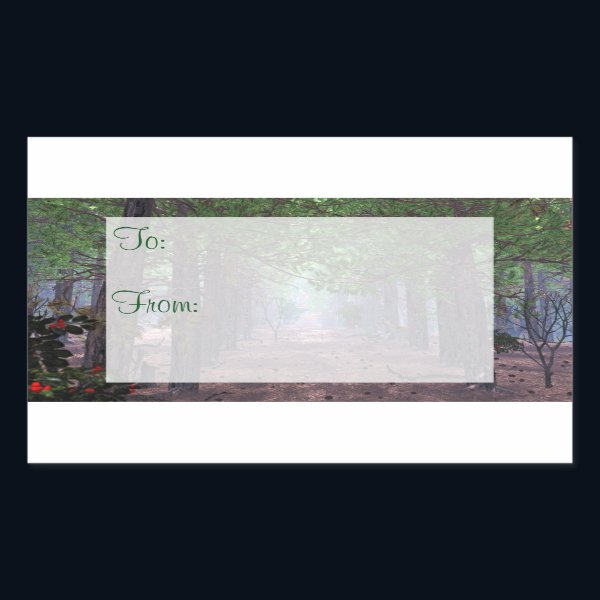 Wind in the Pines Gift Tag Stickers