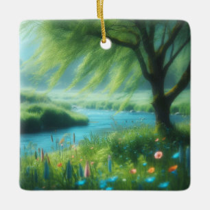 Wind in the Willow Ceramic Ornament