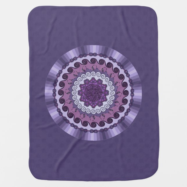 Wind Mandala Baby Blanket (Front)