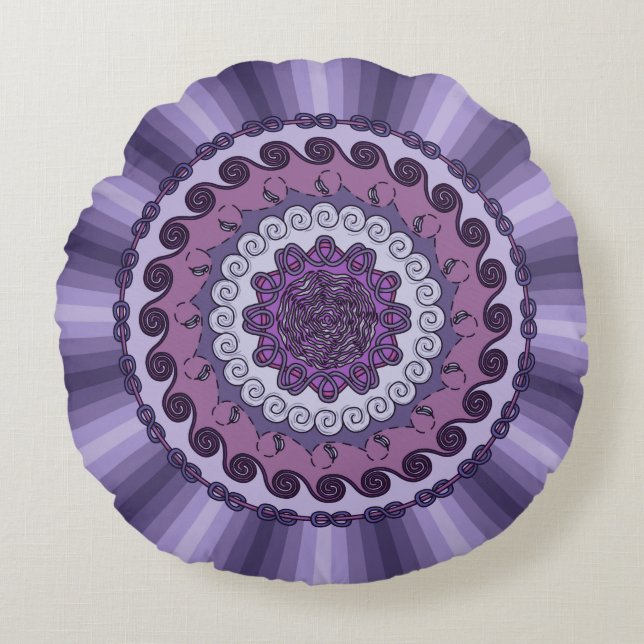 Wind Mandala Round Pillow (Front)