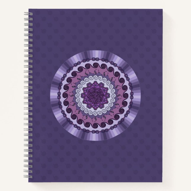 Wind Mandala Spiral Notebook (Front)