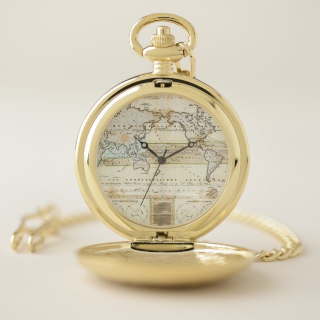 Wind Map of Earth Pocket Watch (Inside)