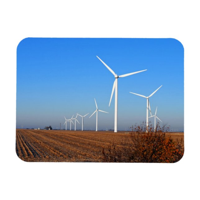 Wind Mill Turbine in an Autumn Afternoon Magnet (Horizontal)