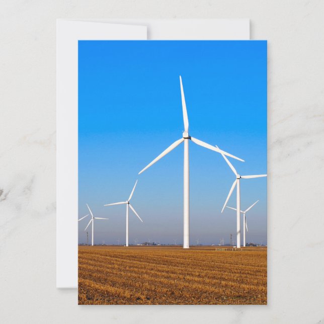 Wind Mill Turbines Thank You Card (Front)