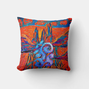 Wind of Eternity & Expressive Roses in the Sky Throw Pillow