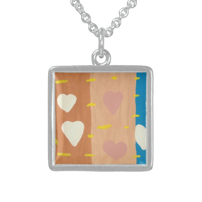 Wind of Love  Sterling Silver Necklace (Front)